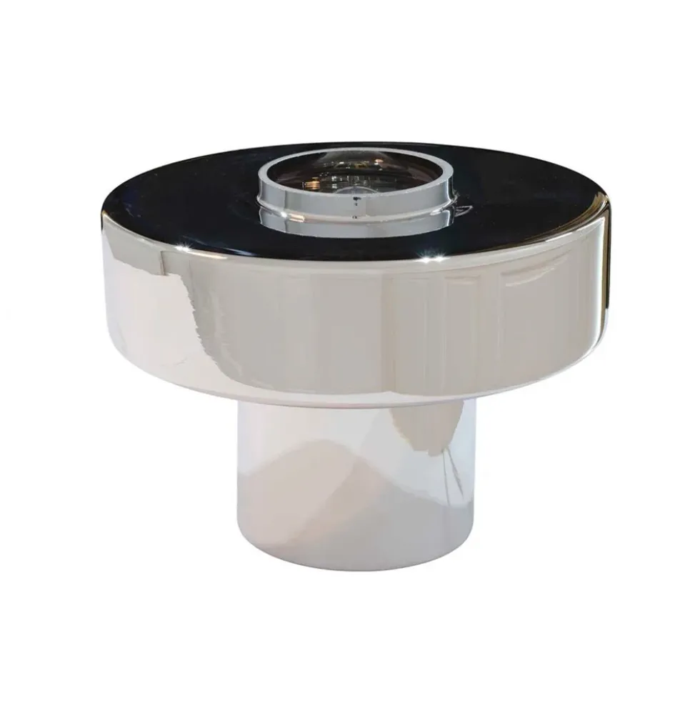 Foza Table Lamp with Colored Glass and Retro Style - Chrome