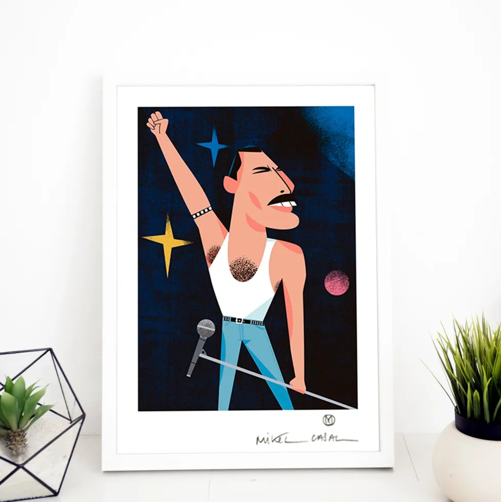 Freddie Mercury Giclée Print A5