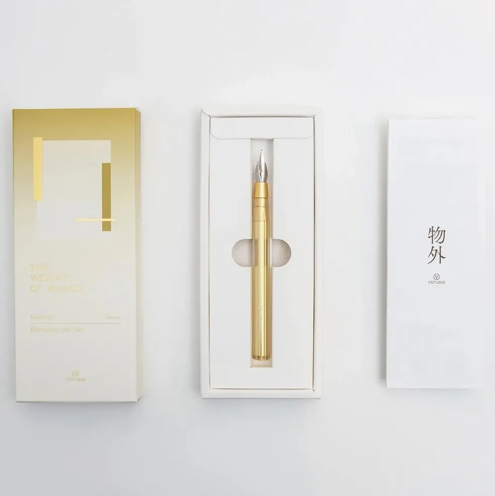 Glamour Evolve Elemental Dip Pen Brass Gold