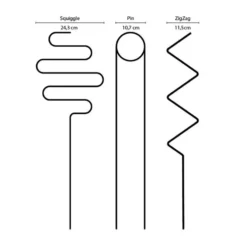 Golden Plant Stake Squiggle