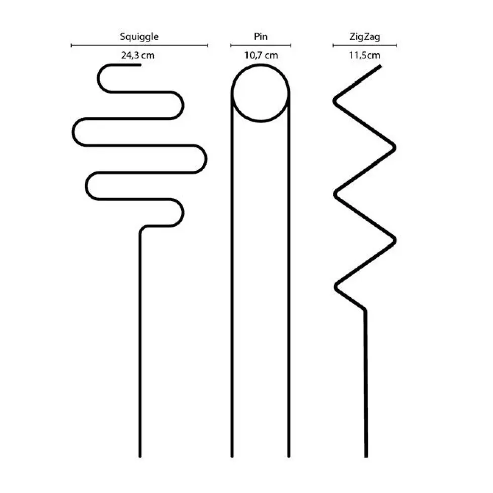 Golden Plant Stake ZigZag