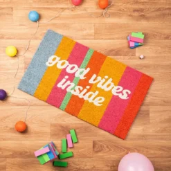 Good Vibes Inside Doormat