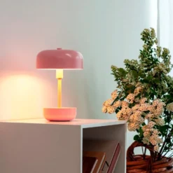 Haipot Pink Rechargeable LED Table Lamp