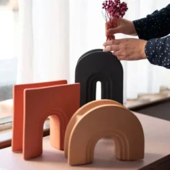 Handmade Nordic Beige Vases Dodeca