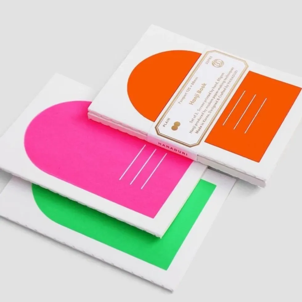Hanji Book Passport 3pcs/set Neon Pink
