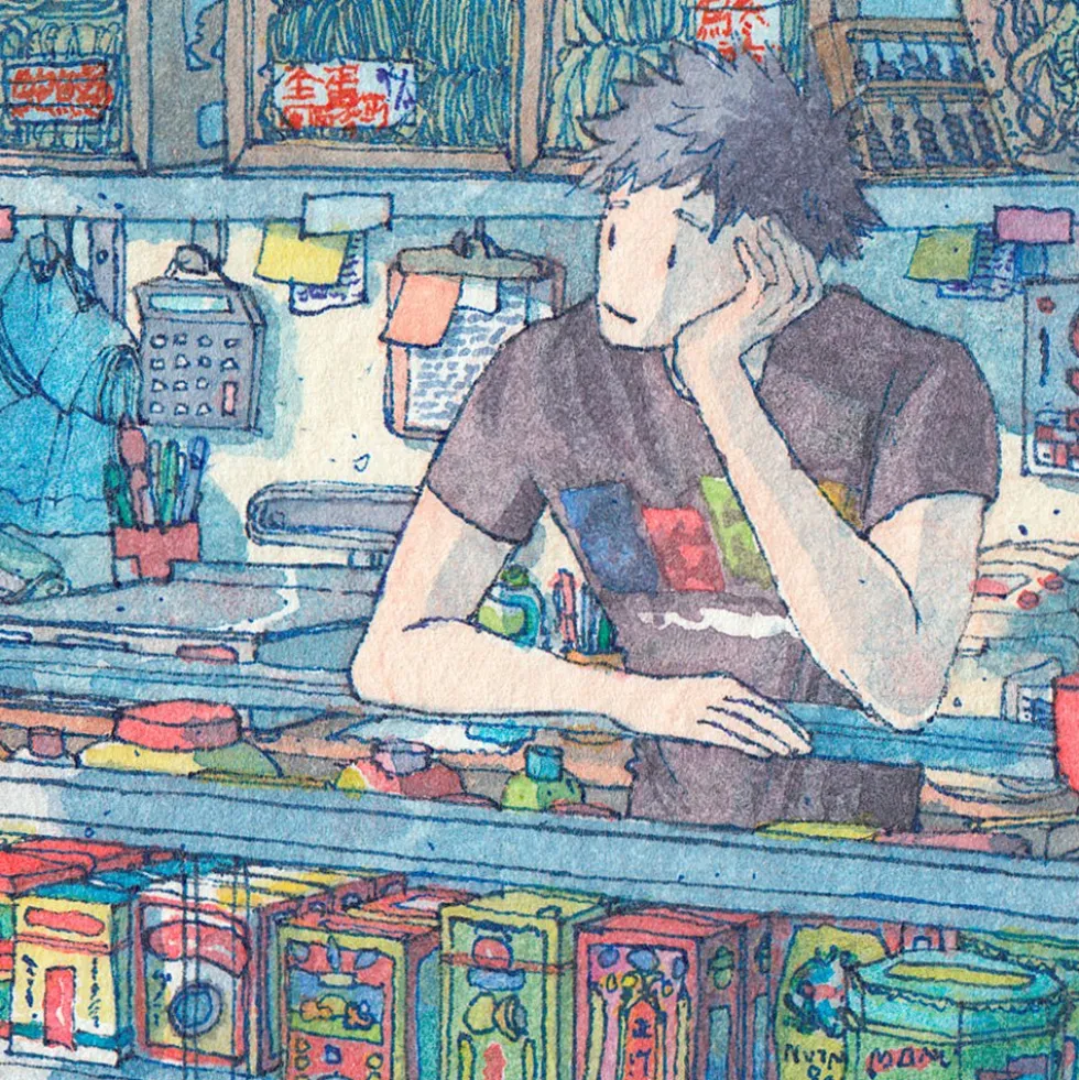 Herb Shop Giclée Print A4