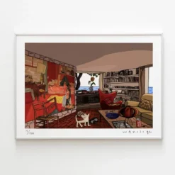 Interior with Painting Fine Art Printing Paper