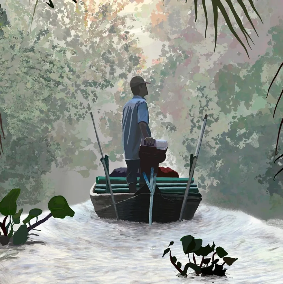 Into the Jungle - Mekong River Giclée Print