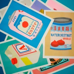 Japanese Milk Tea Can Risograph