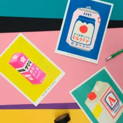 Japanese Milk Tea Can Risograph