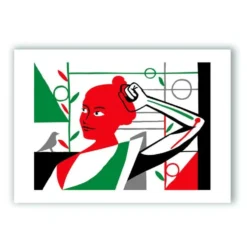Joven Junto a Pájaro Giclée Print