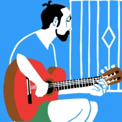 La Guitarra del Mar Giclée Print