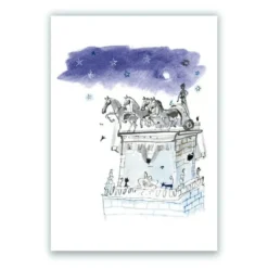Las Cuadrigas de la Calle Alcalá Giclée Print