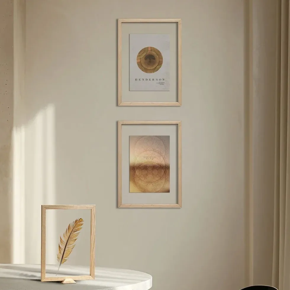 Linia Frame A4 Oak Incl Frame Stand