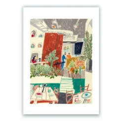 Lunch at Julios Giclée Print A4