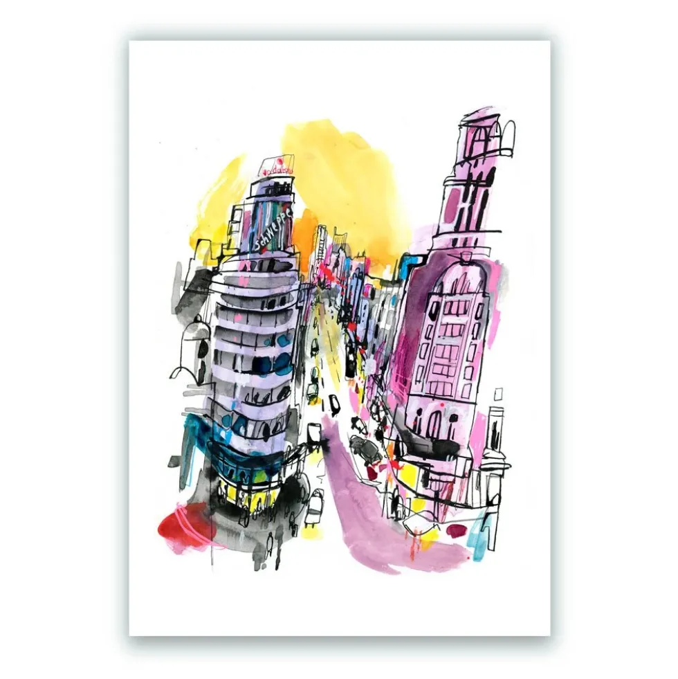 Madrid Callao Atardecer Giclée Print