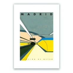 Madrid - Estación de Metro Giclée Print A5