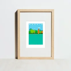 Madrid - Estanque del Retiro Giclée Print A5