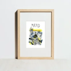 Madrid Gran Vía Atardecer Letras Giclée Print