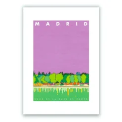 Madrid - Lago de la Casa de Campo Giclée Print A5