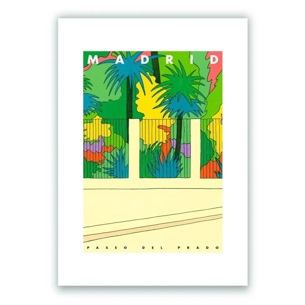 Madrid - Paseo del Prado Giclée Print A5