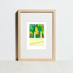 Madrid - Paseo del Prado Giclée Print A5