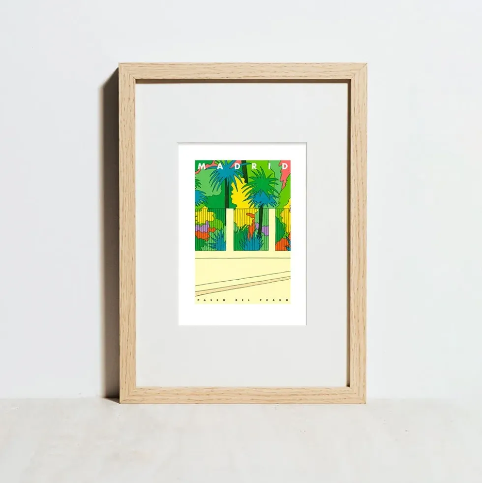 Madrid - Paseo del Prado Giclée Print A5