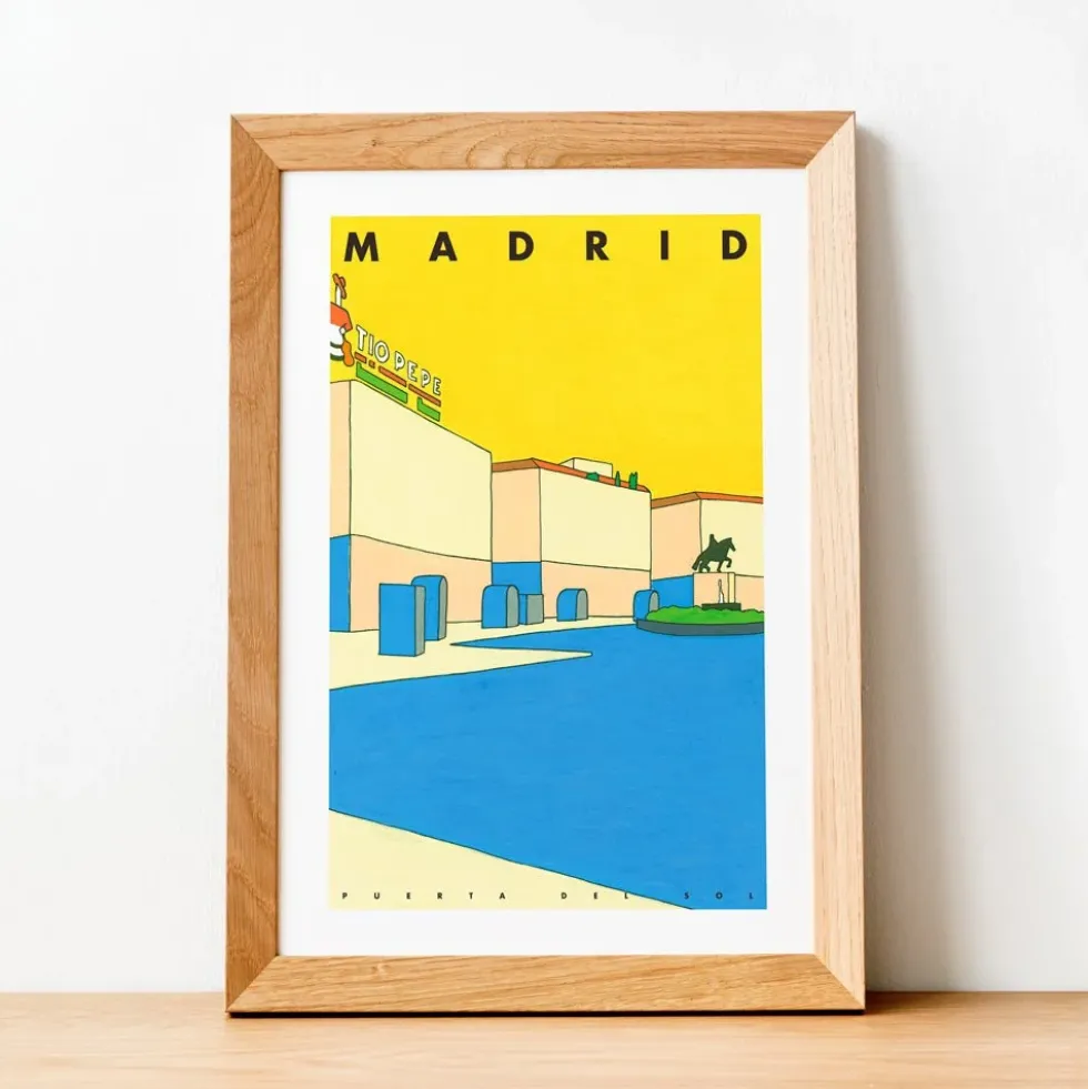Madrid - Puerta del Sol Giclée Print A5
