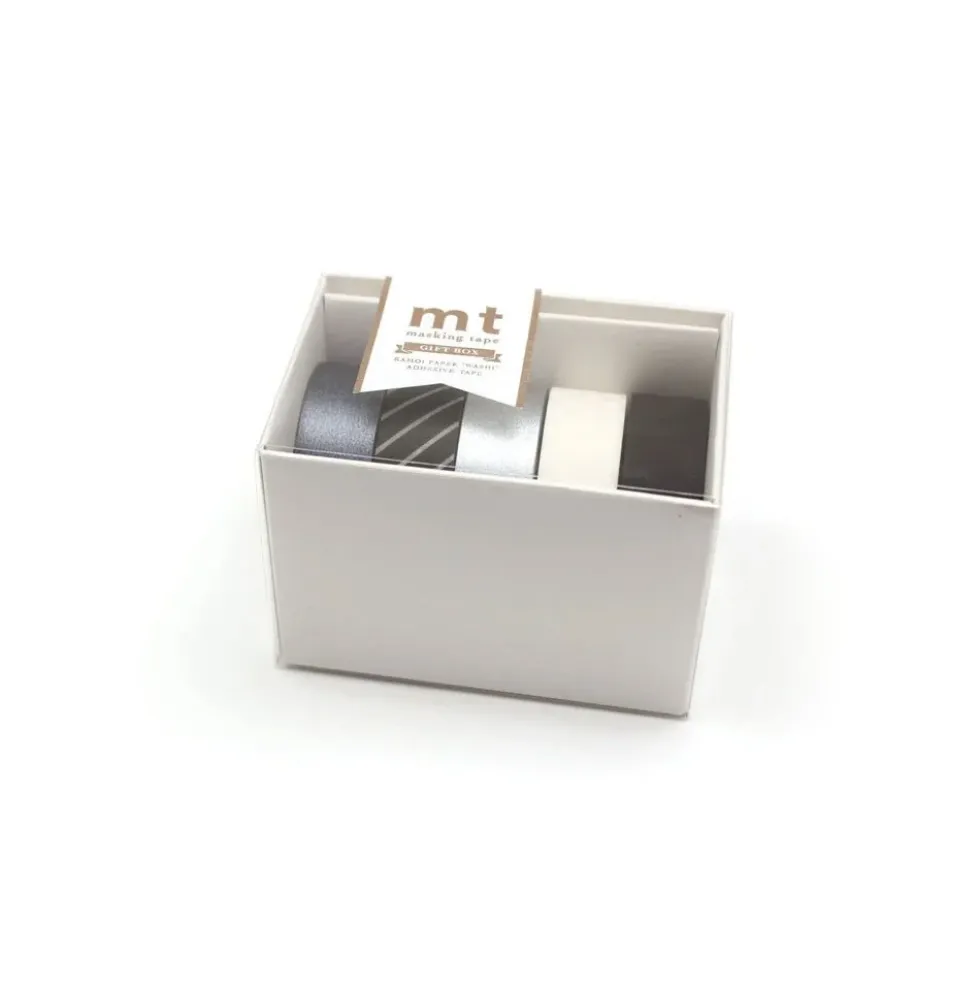 Masking Tape Gift Box 5 Pieces Monotone 3