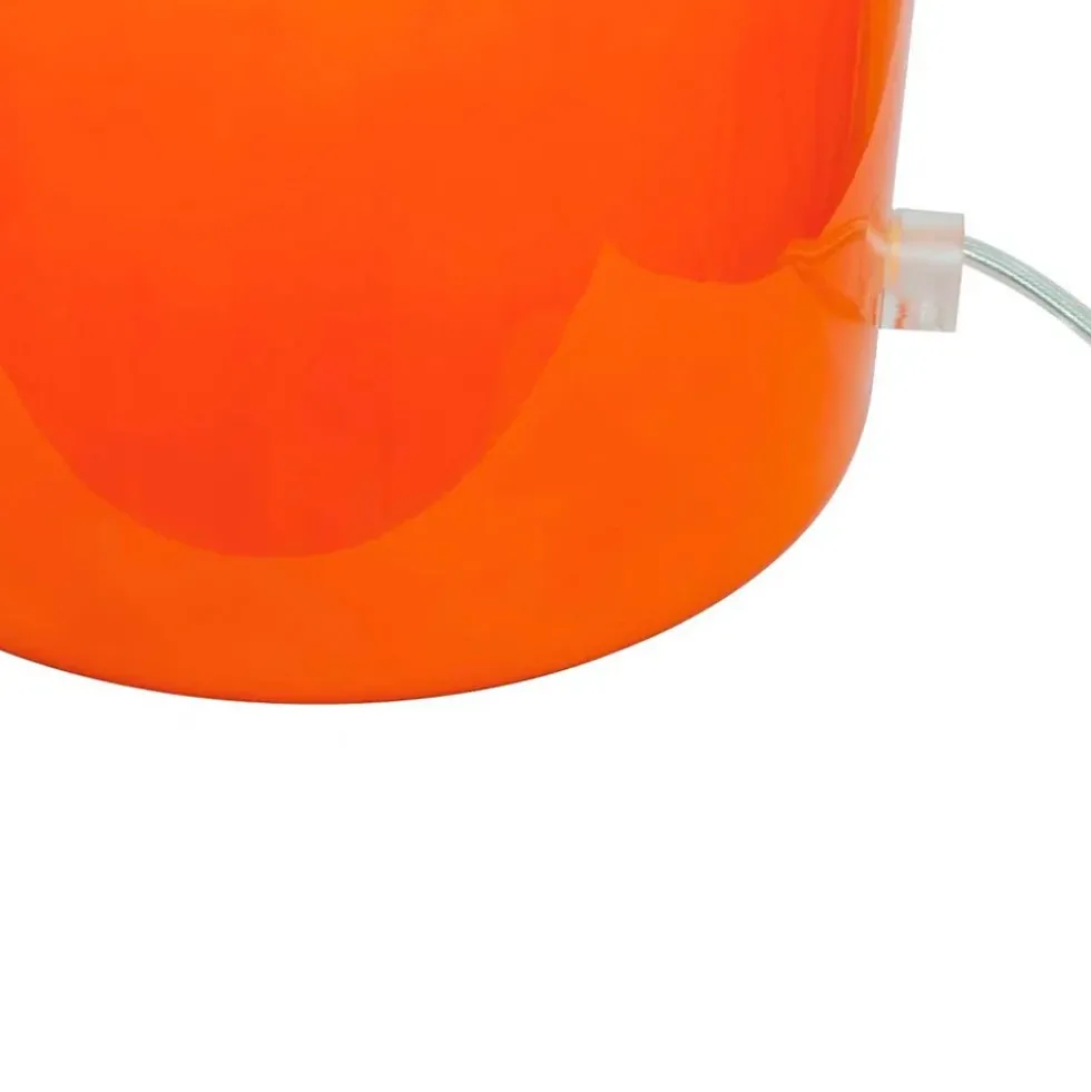 Maxi Foza Table Lamp with Colored Glass and Retro Style - Orange