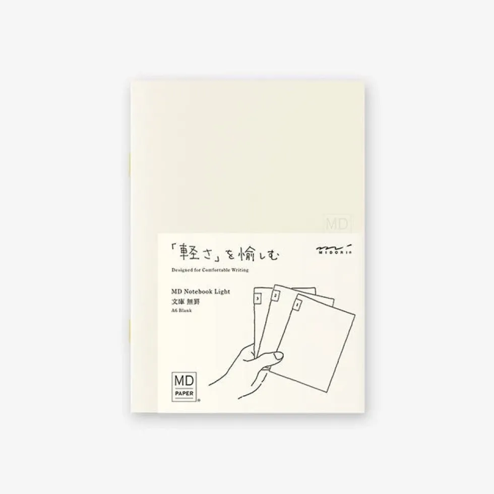 MD Notebook Light A6 Blank (Pack of 3)