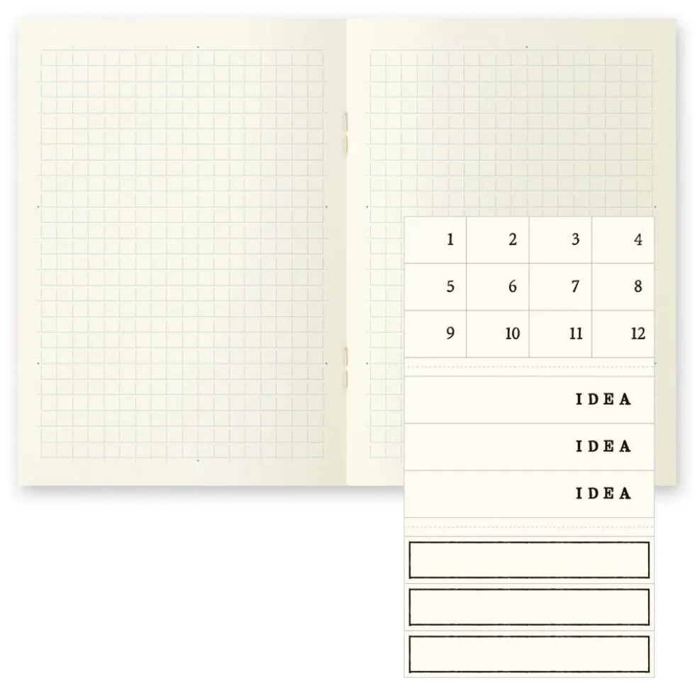 MD Notebook Light A6 Gridded (set of 3)
