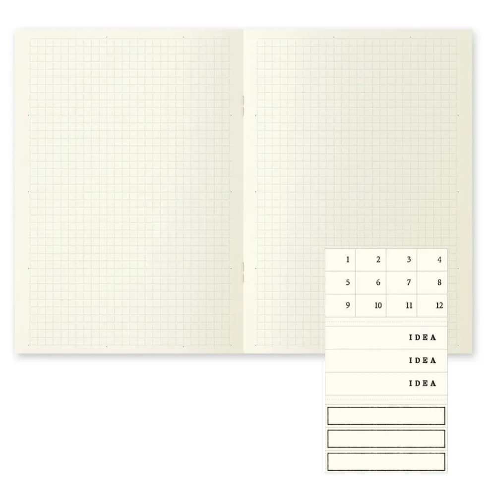 MD Notebook Light A5 Gridded (set of 3)