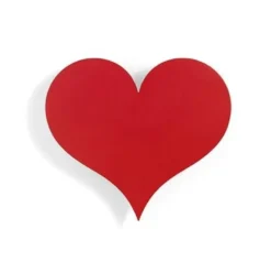Metal Wall Relief Little Heart Red