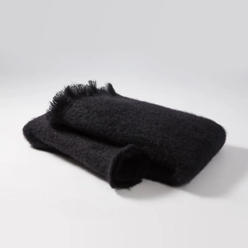 Mohair Foulard Black 027 18x170