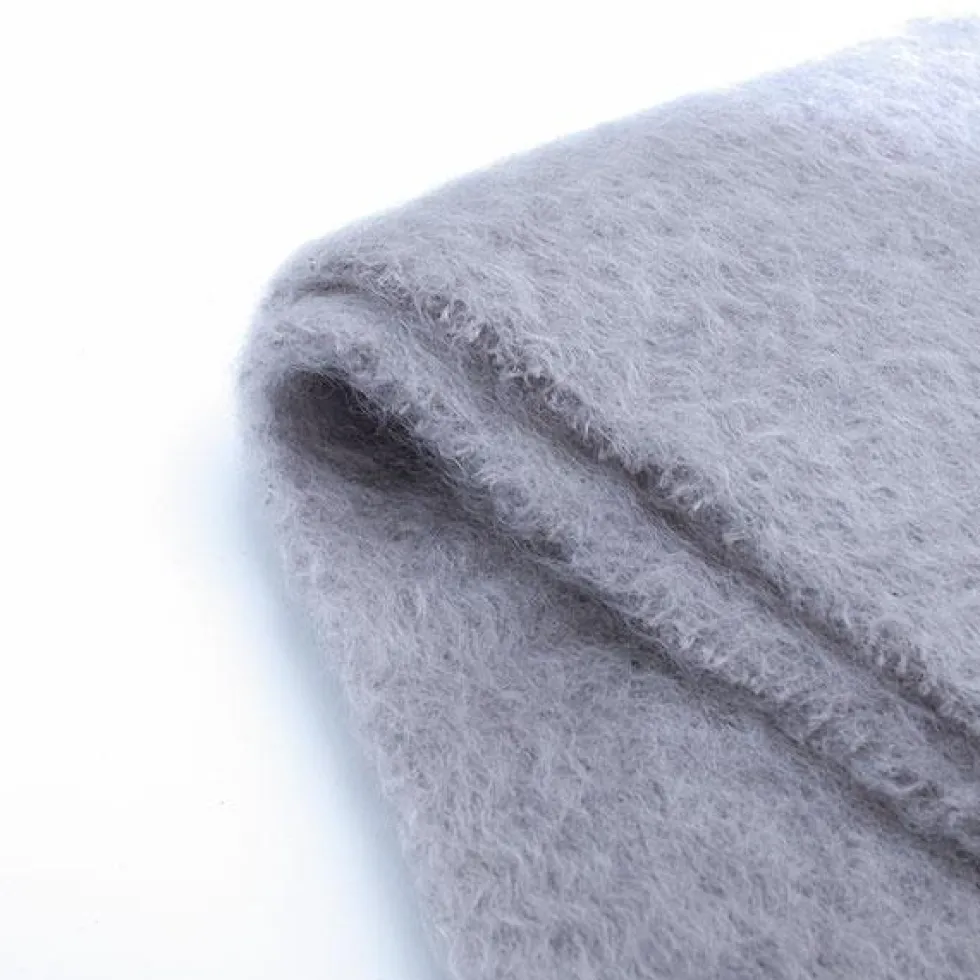 Mohair Foulard Indigo Grey 014 18x170