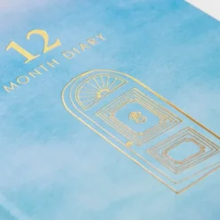 12 Month Diary Gate Blue