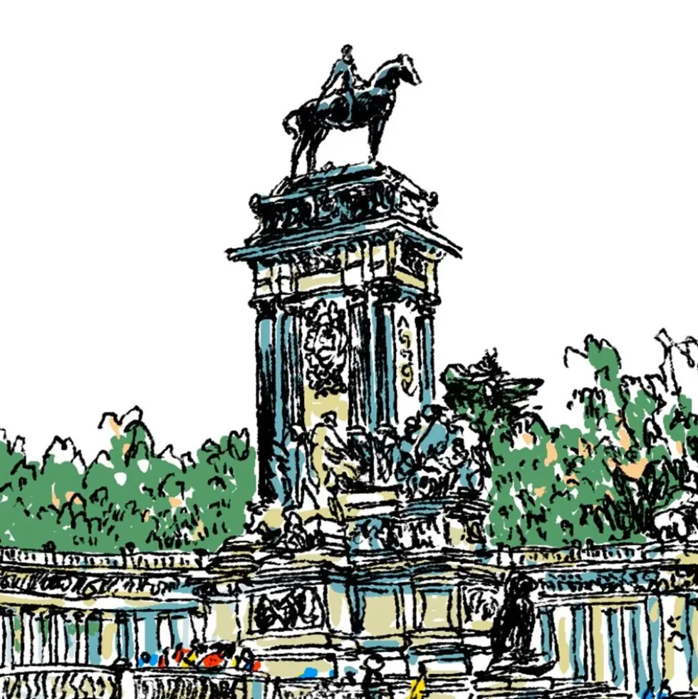 Monumento a Alfonso XII - El Retiro Giclée Print