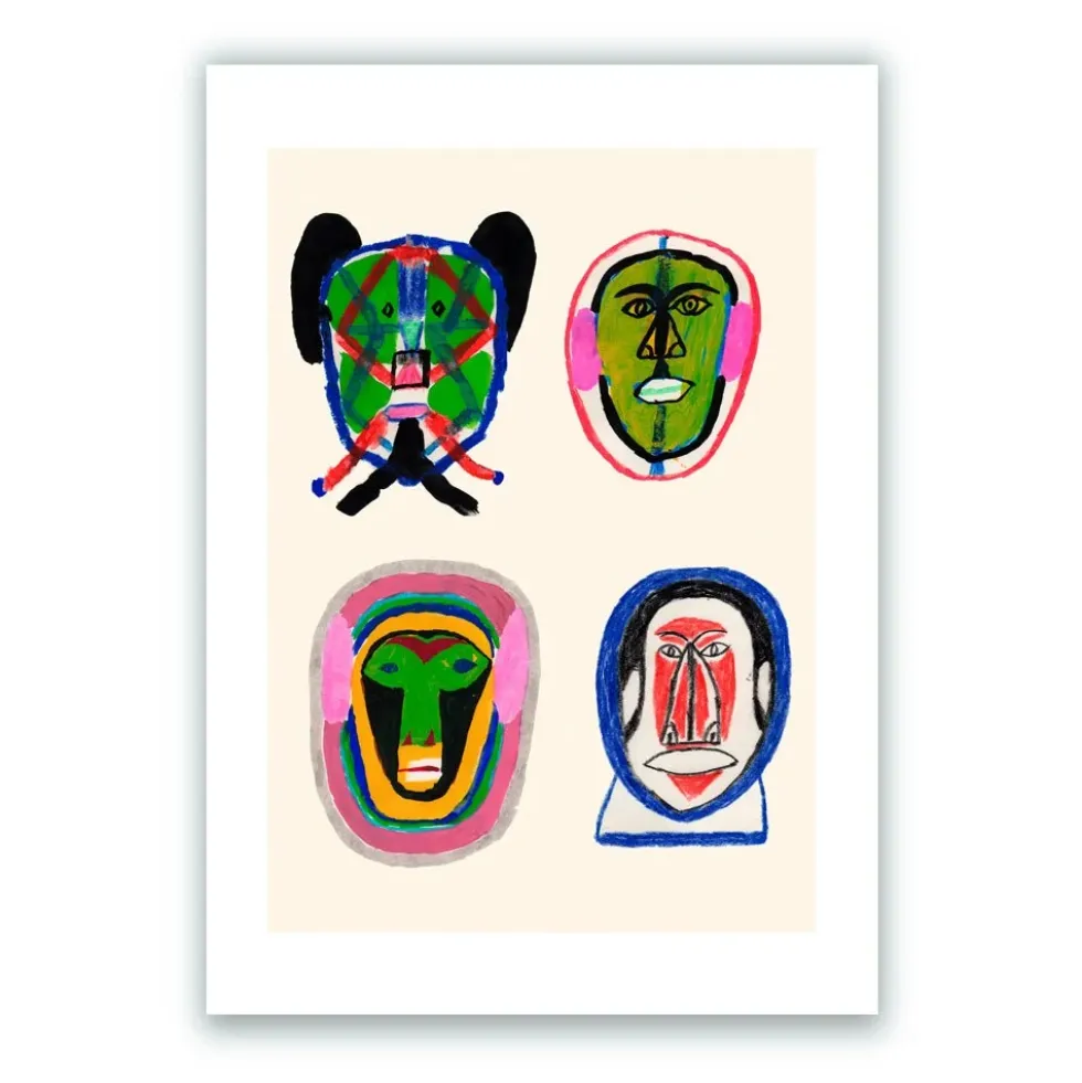 Máscaras Giclée Print