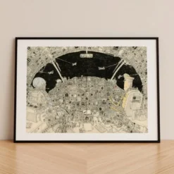 Night Flight Giclée Print A4