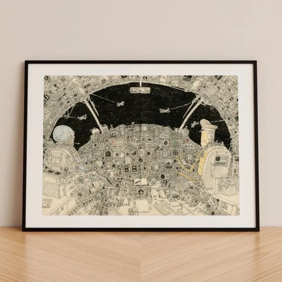 Night Flight Giclée Print A4