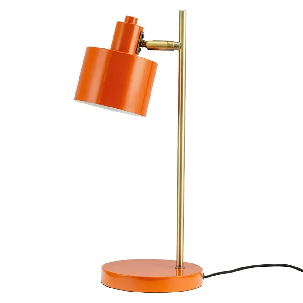 Ocean Orange Brass Table Lamp