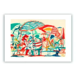 Of Parasols And Deckchairs Giclée Print