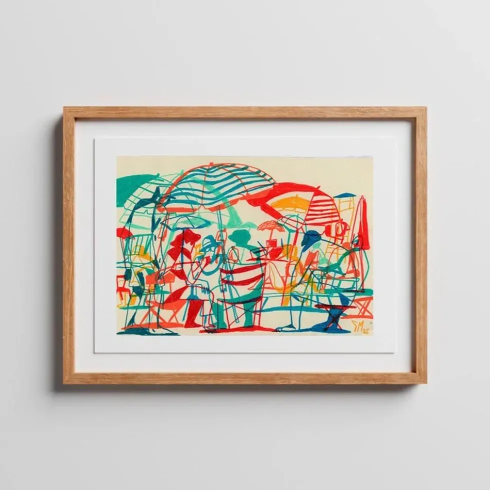 Of Parasols And Deckchairs Giclée Print