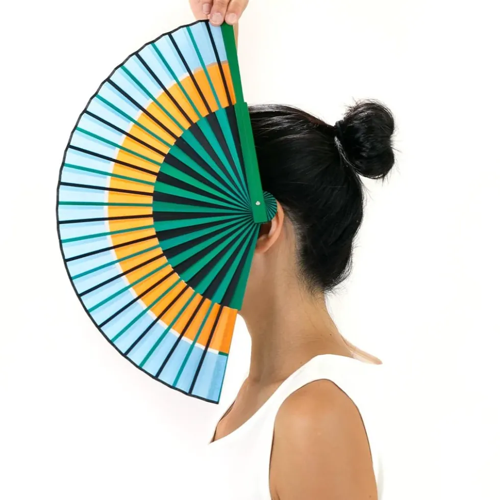 Orange Double Rainbow Fan