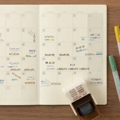 Paintable Rotating Stamp Soft Color Days of the Week Brown
