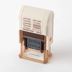 Paintable Rotating Stamp Soft Color Days of the Week Brown