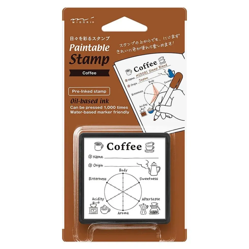 Paintable Stamp Pre-inked Coffee