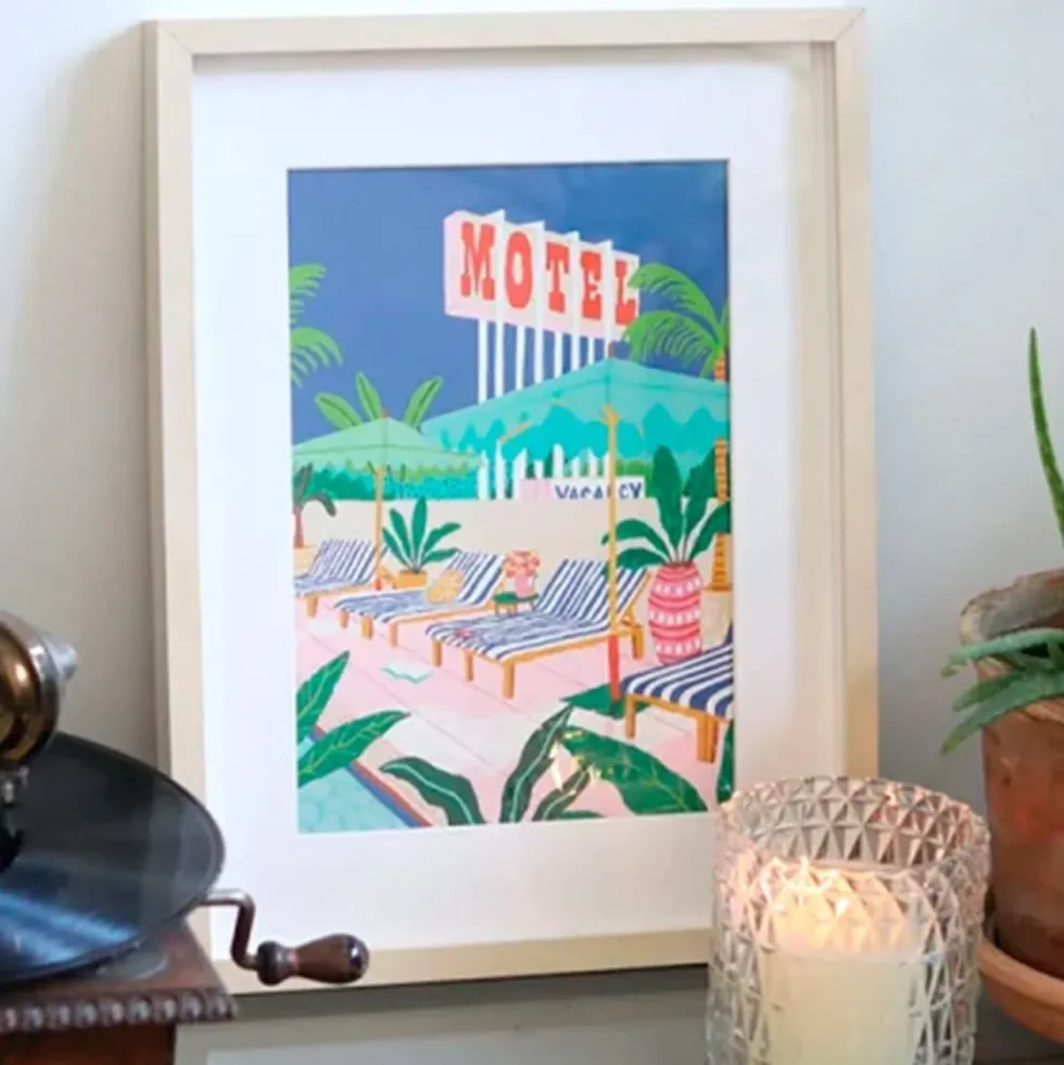 Paint by Number Kit - The Motel Pool by Jessica Smith