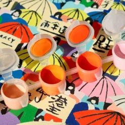 Paint by Number Kit - Umbrella Revolution by Tara Deacon